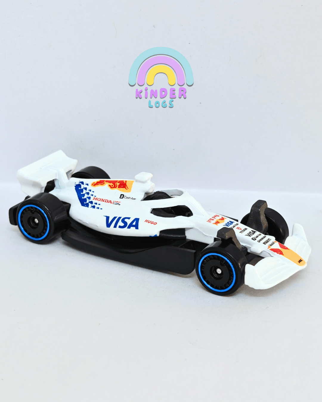Hot Wheels VISA Cash App Racing Bulls Formula One Car (Uncarded - New) - Kinder Logs