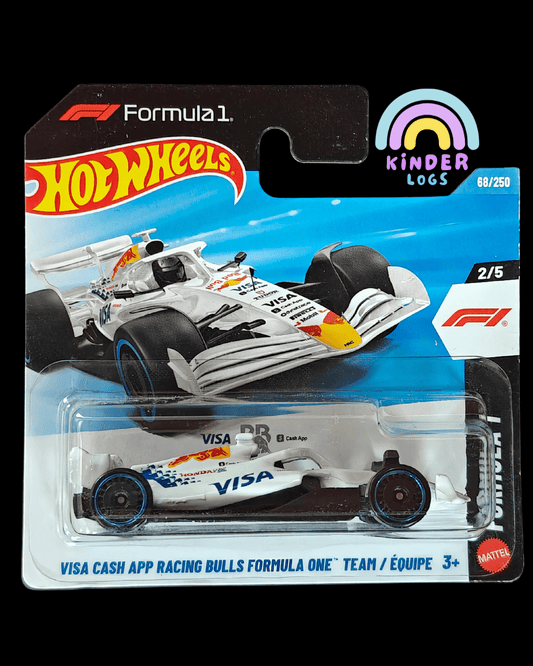 Hot Wheels VISA Cash App Racing Bulls Formula One Team - Short Card (Imported) - Kinder Logs