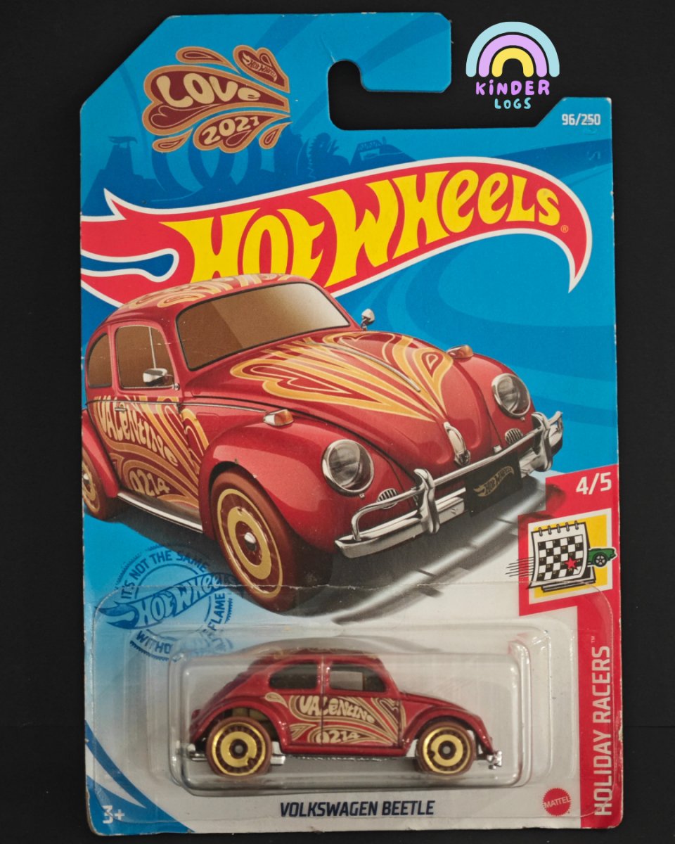 Hot Wheels Volkswagen Beetle - Love 2021 - Holiday Racers - Kinder Logs
