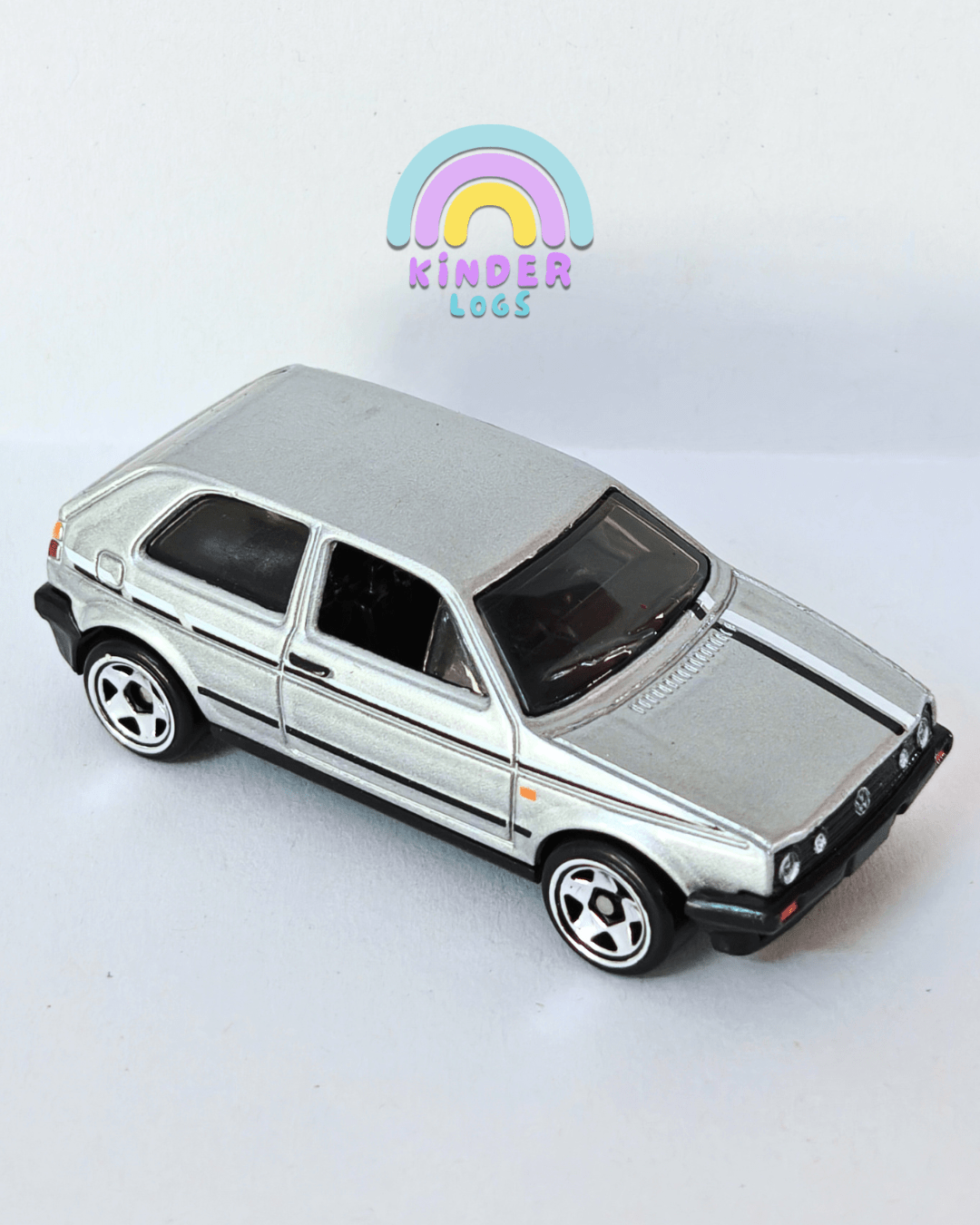 Hot Wheels Volkswagen Golf MK2 - Grey (Uncarded - New) - Kinder Logs
