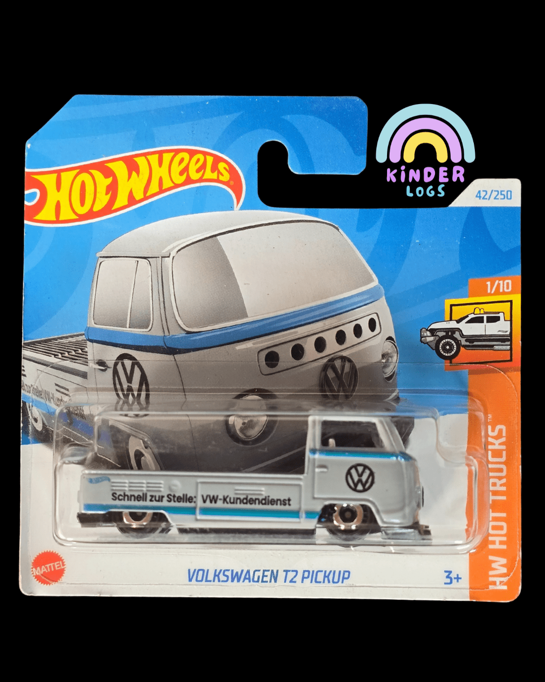 Hot Wheels Volkswagen T2 Pickup - Grey (Imported Short Card) - Kinder Logs