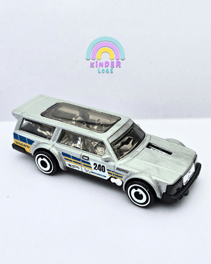 Hot Wheels Volvo 240 Drift Wagon - Silver (Uncarded - New) - Kinder Logs