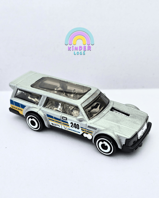 Hot Wheels Volvo 240 Drift Wagon - Silver (Uncarded - New) - Kinder Logs