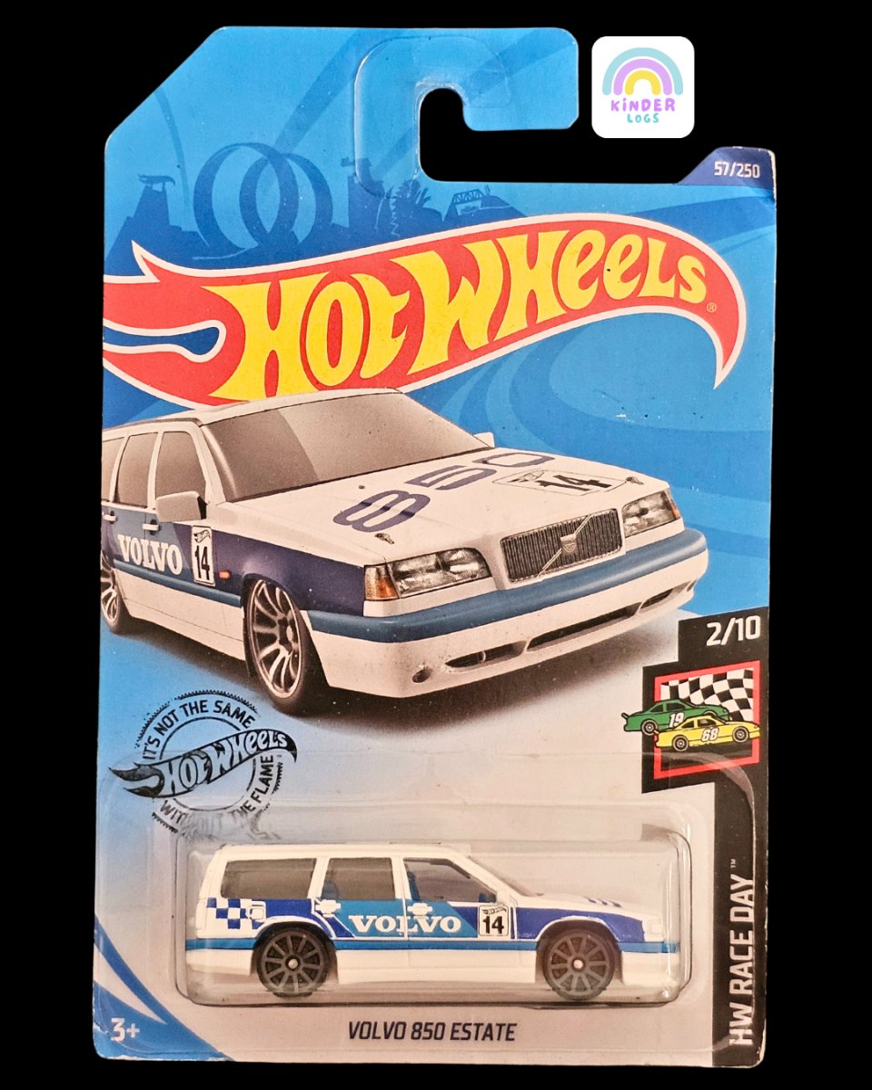 Hot Wheels Volvo 850 Estate - Exclusive White Color - Kinder Logs