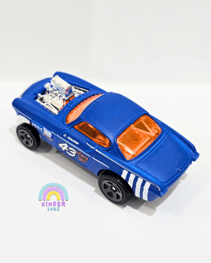 Hot Wheels Volvo P1800 Gasser - Blue (Uncarded) - Kinder Logs