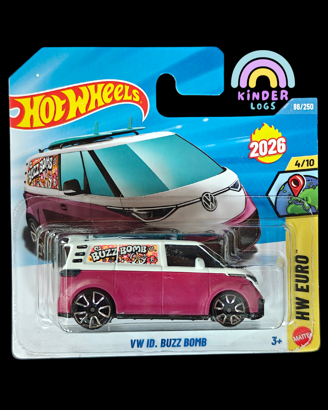 Hot Wheels VW ID. Buzz Bomb - Short Card (Imported) - Kinder Logs