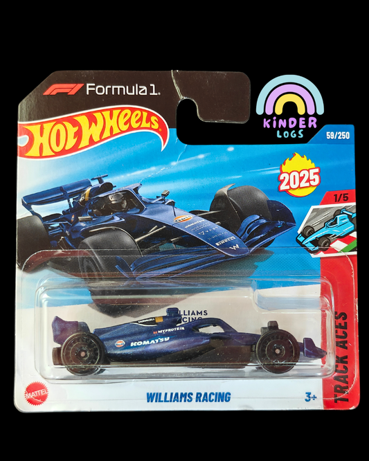 Hot Wheels Williams Racing Formula 1 Car (Imported - Creased Short Card) - Kinder Logs