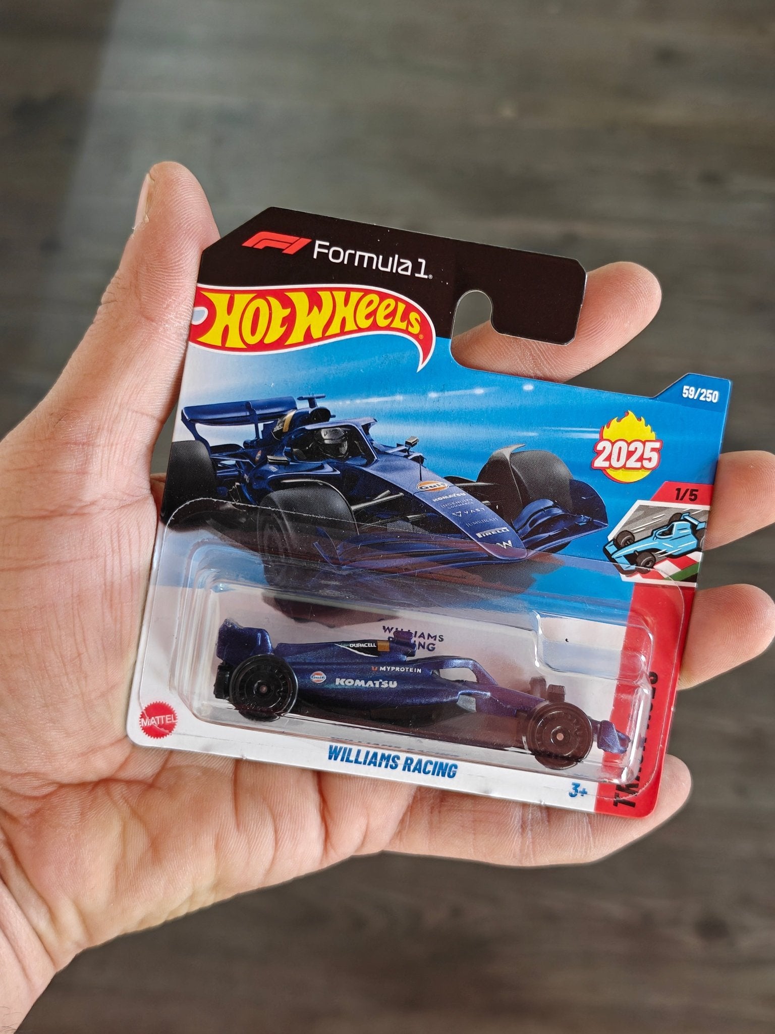 Hot Wheels Williams Racing Formula 1 Car (Imported - Short Card) - Kinder Logs