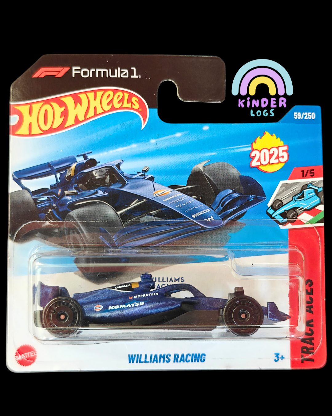 Hot Wheels Williams Racing Formula 1 Car (Imported - Short Card) - Kinder Logs