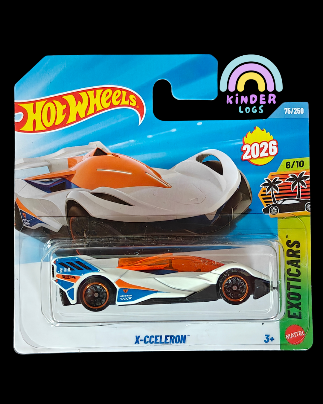 Hot Wheels X - cceleron - Short Card (Imported) - Kinder Logs