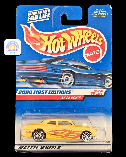 Hot Wheels Yellow Shoe Box - 2000 First Editions - Kinder Logs