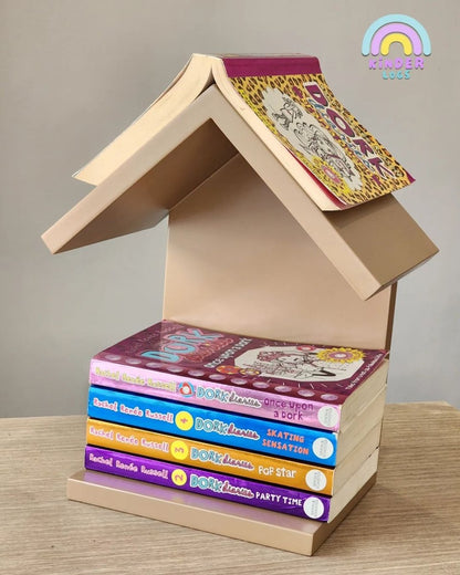 Hut - Shape Table Top Book Storage - Kinder Logs