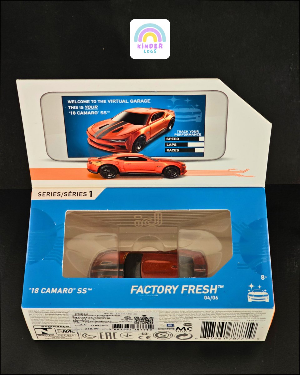 ID Hot Wheels 2018 Chevrolet Camaro SS - Uniquely Identifiable Vehicle - Kinder Logs