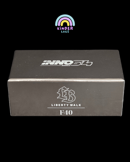 Inno64 LBWK Ferrari F40 Chrome Black Edition - Kinder Logs