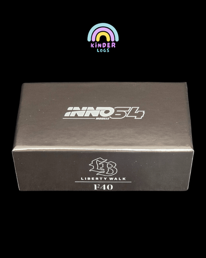 Inno64 LBWK Ferrari F40 Chrome Black Edition - Kinder Logs