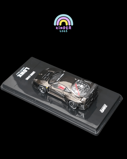 Inno64 LBWK Ferrari F40 Chrome Black Edition - Kinder Logs