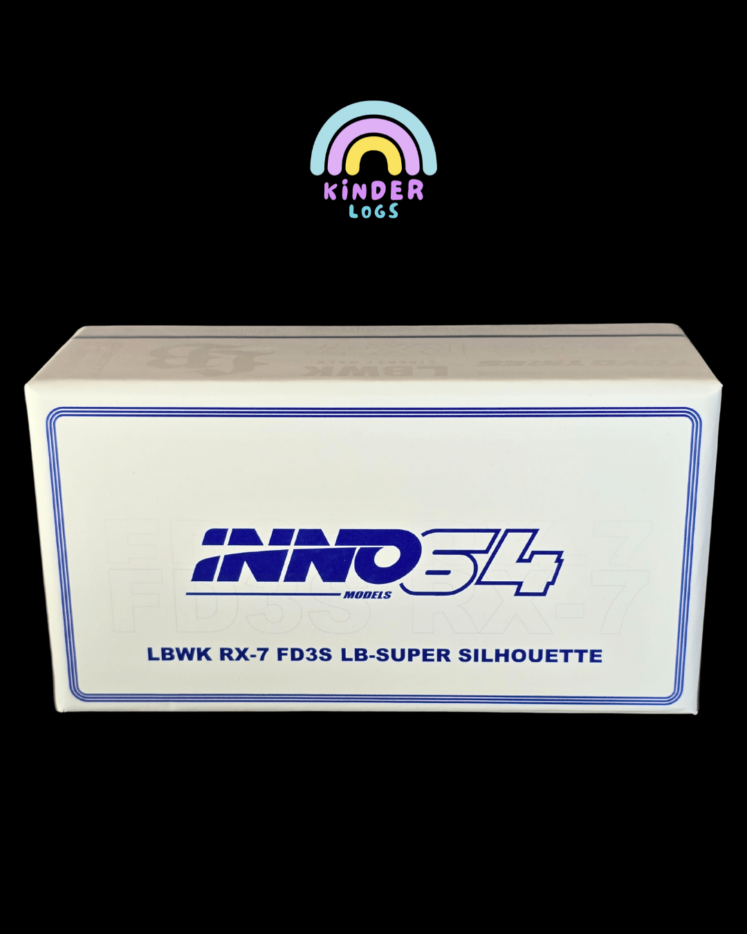 Inno64 LBWK Mazda RX - 7 FD3S LB - Super Silhouette (White - Blue) - Kinder Logs