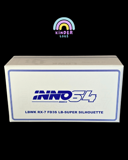 Inno64 LBWK Mazda RX - 7 FD3S LB - Super Silhouette (White - Blue) - Kinder Logs