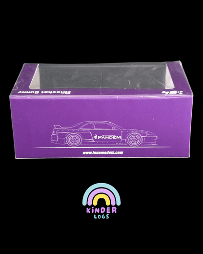 Inno64 Nissan Skyline GT - R (R33) "Pandem/Rocket Bunny" (Purple) - Kinder Logs
