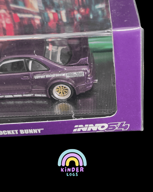 Inno64 Nissan Skyline GT - R (R33) "Pandem/Rocket Bunny" (Purple) - Kinder Logs