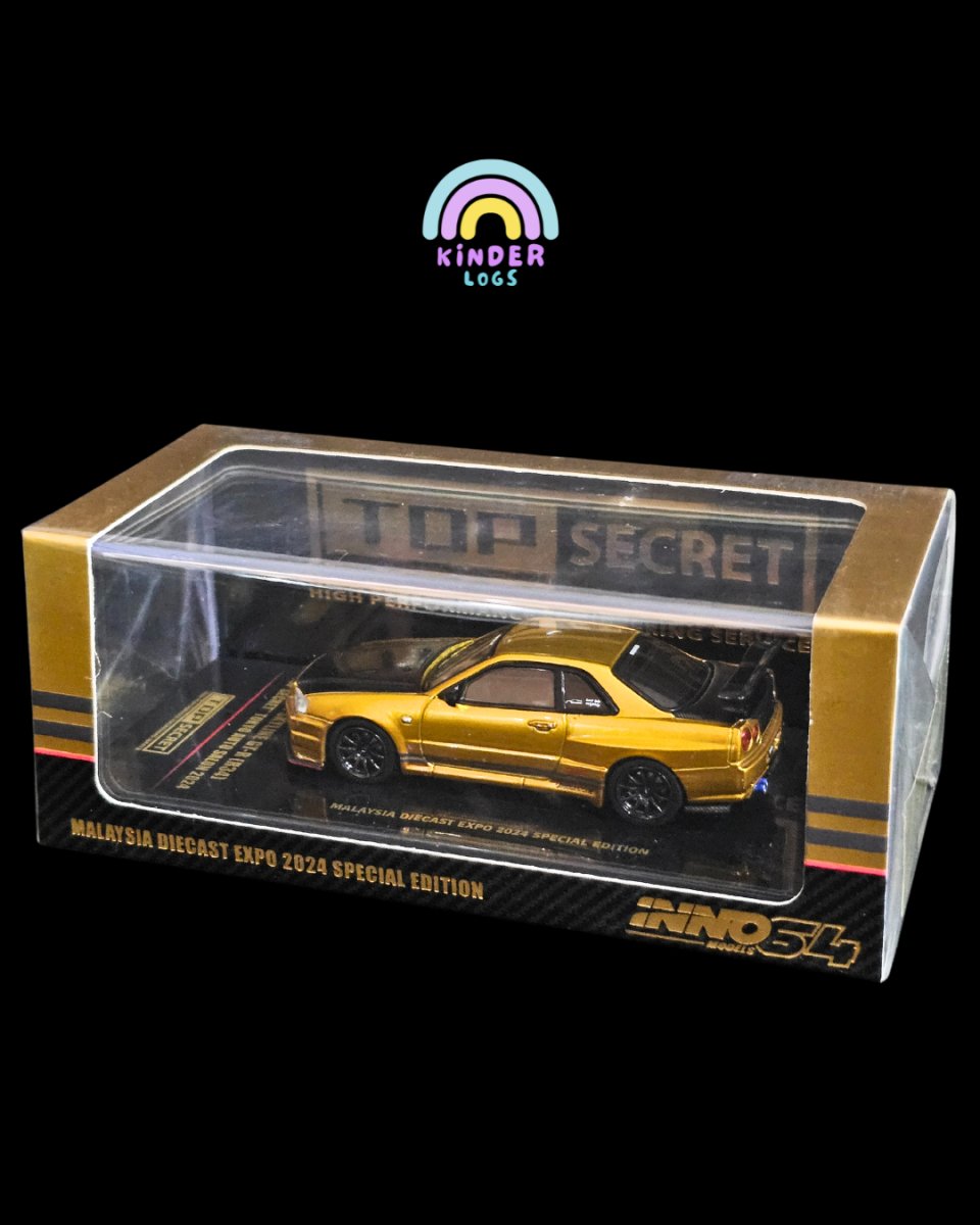 Inno64 Nissan Skyline GT - R (R34) Top Secret (Gold) - Kinder Logs