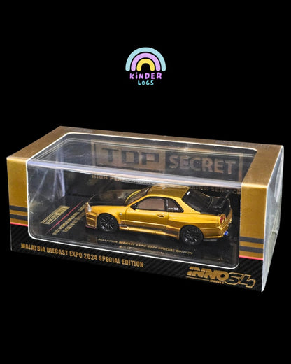 Inno64 Nissan Skyline GT - R (R34) Top Secret (Gold) - Kinder Logs