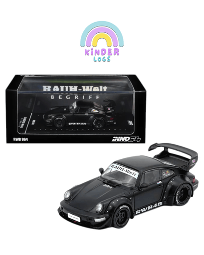 Inno64 Porsche RWB 964 (Black Matt) - Kinder Logs