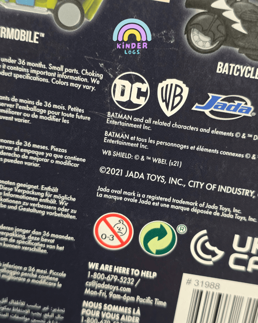 Jada Batman Nano Rides - Batmobile, Batcycle, Jokermobile (1:87 Scale) - Kinder Logs