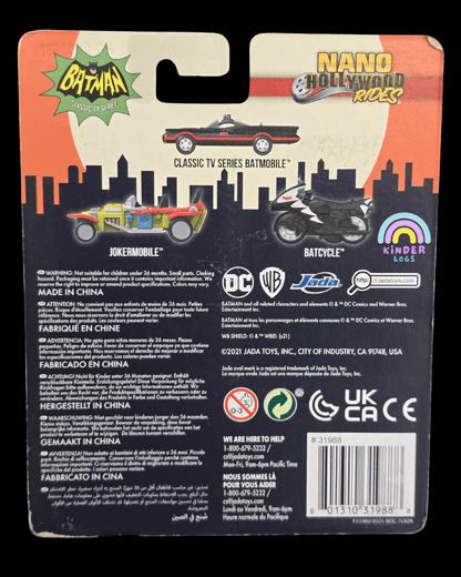 Jada Batman Nano Rides - Batmobile, Batcycle, Jokermobile (1:87 Scale) - Kinder Logs