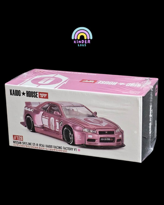 Kaido House Mini GT Nissan Skyline GT - R (R34) Kaido Racing Factory V1 - Kinder Logs