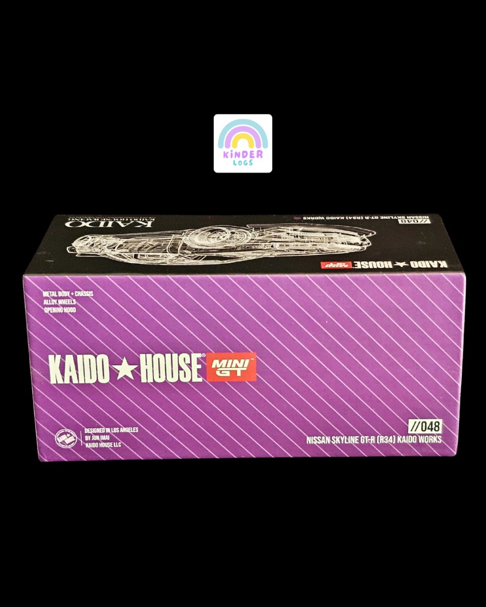 Kaido House Mini GT Purple Nissan Skyline GT - R R34 (Kaido Works 048) - Kinder Logs