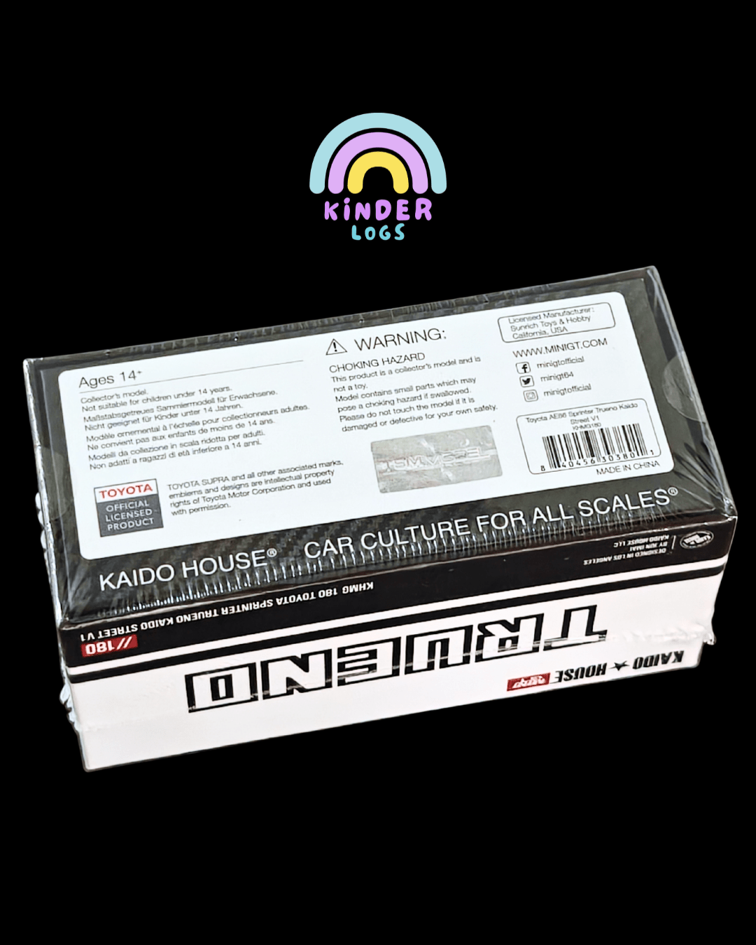 Kaido House Mini GT Toyota AE86 Sprinter Trueno Kaido Street V1 180 (Sealed Box) - Kinder Logs