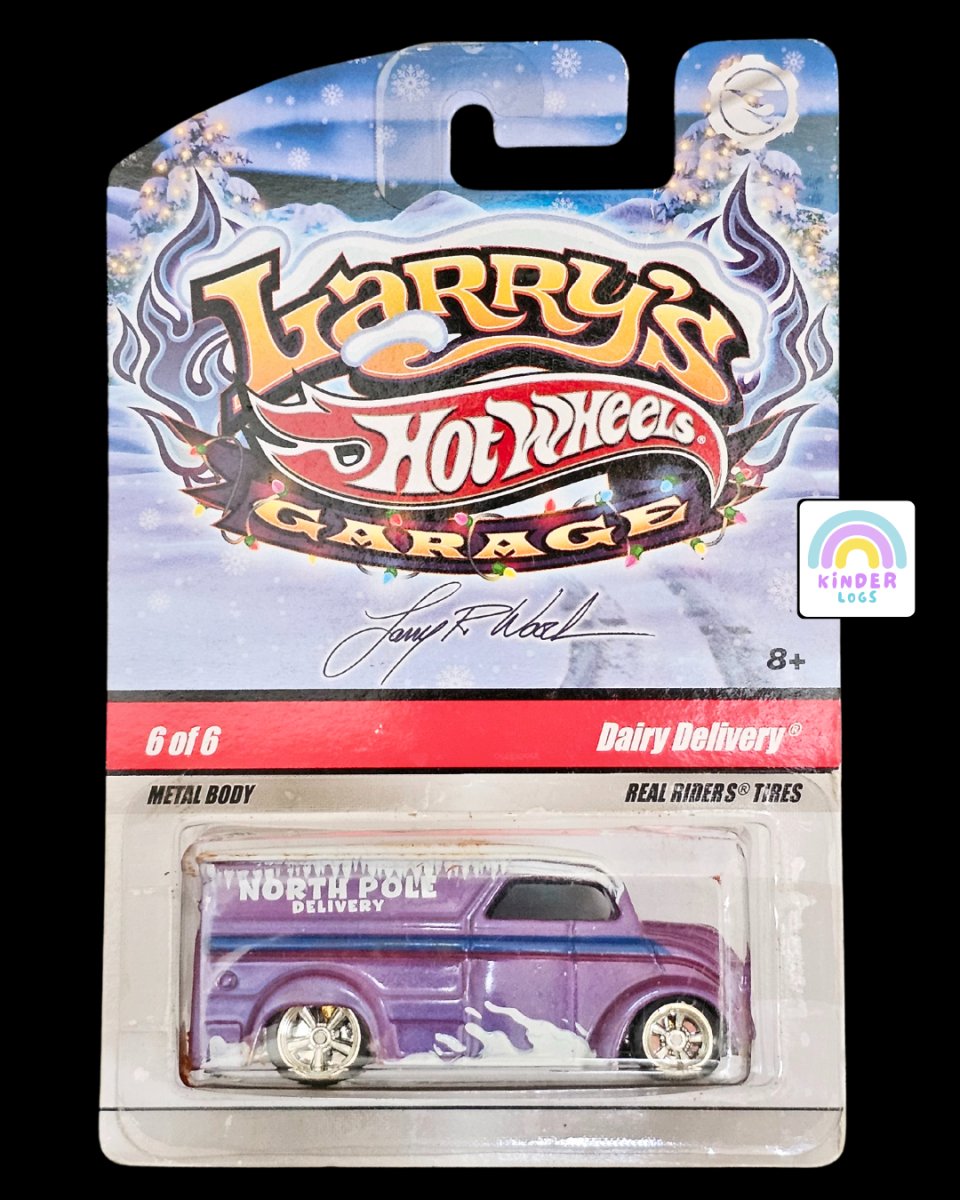 Larry's Garage Hot Wheels Dairy Delivery Van - Kinder Logs