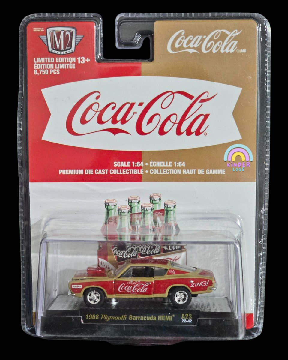 M2 Machines 1968 Plymouth Barracuda HEMI Coca - Cola Edition - Kinder Logs