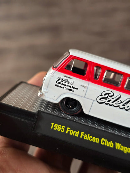 M2 Machines Wild Cards Edelbrock 1965 Ford Falcon Club Wagon WC14 (Open Box) - Kinder Logs