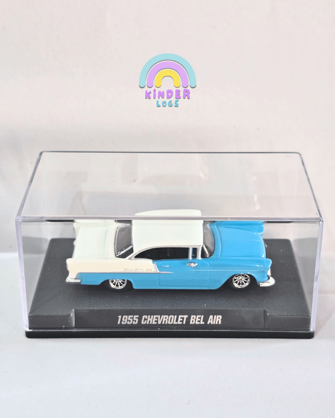 Majorette 1955 Chevrolet Bel Air With Acrylic Case (Uncarded New) - Kinder Logs
