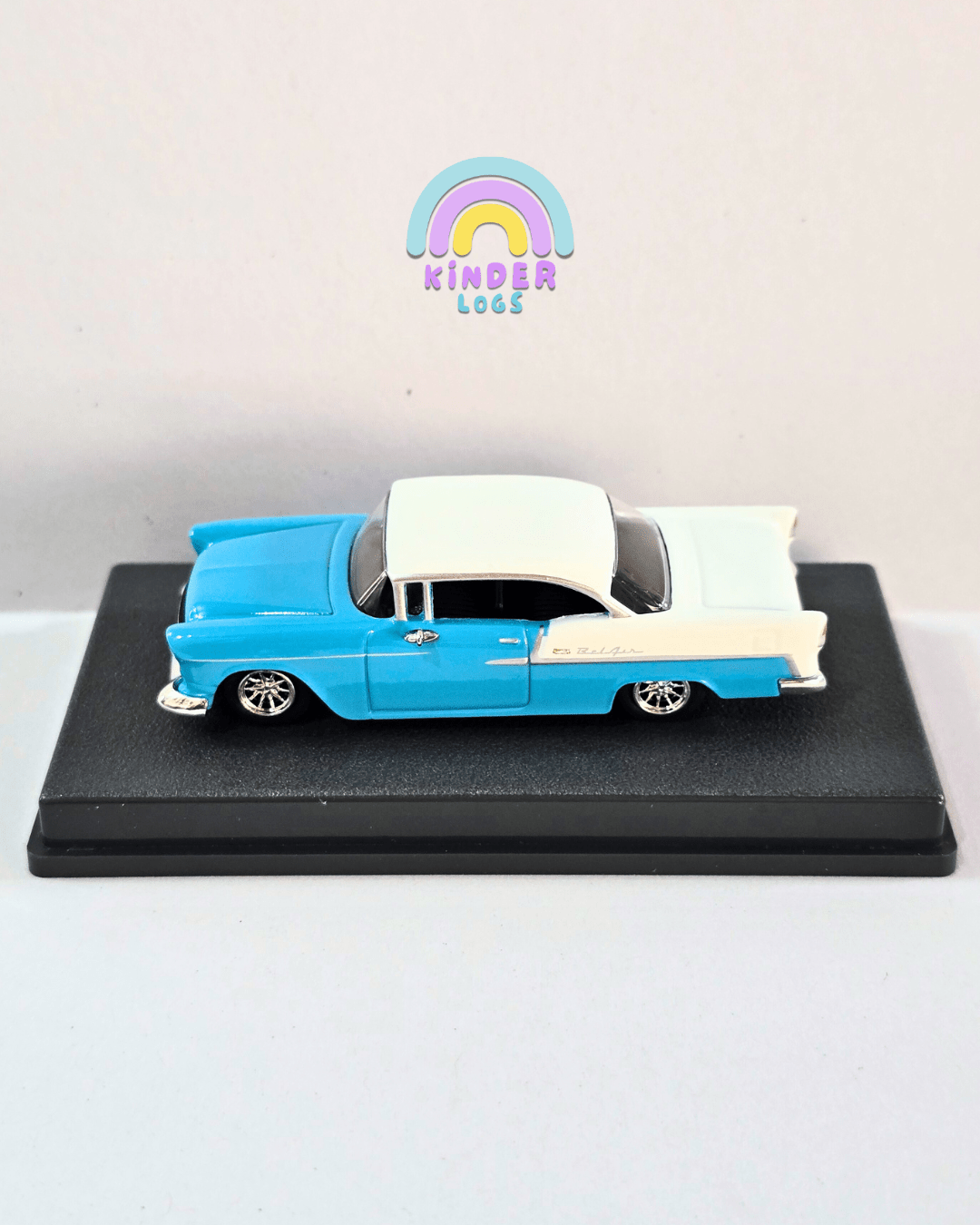 Majorette 1955 Chevrolet Bel Air With Acrylic Case (Uncarded New) - Kinder Logs