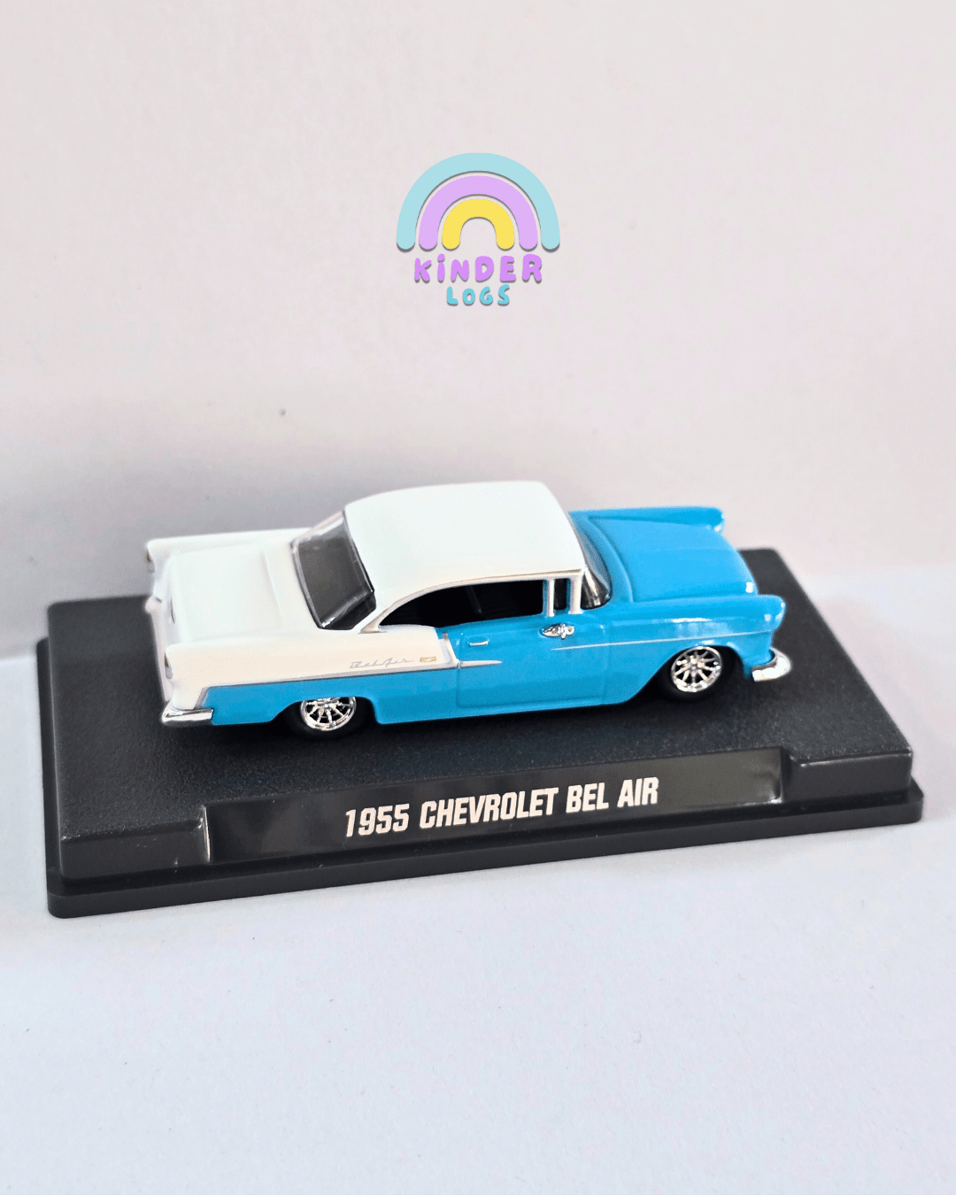 Majorette 1955 Chevrolet Bel Air With Acrylic Case (Uncarded New) - Kinder Logs