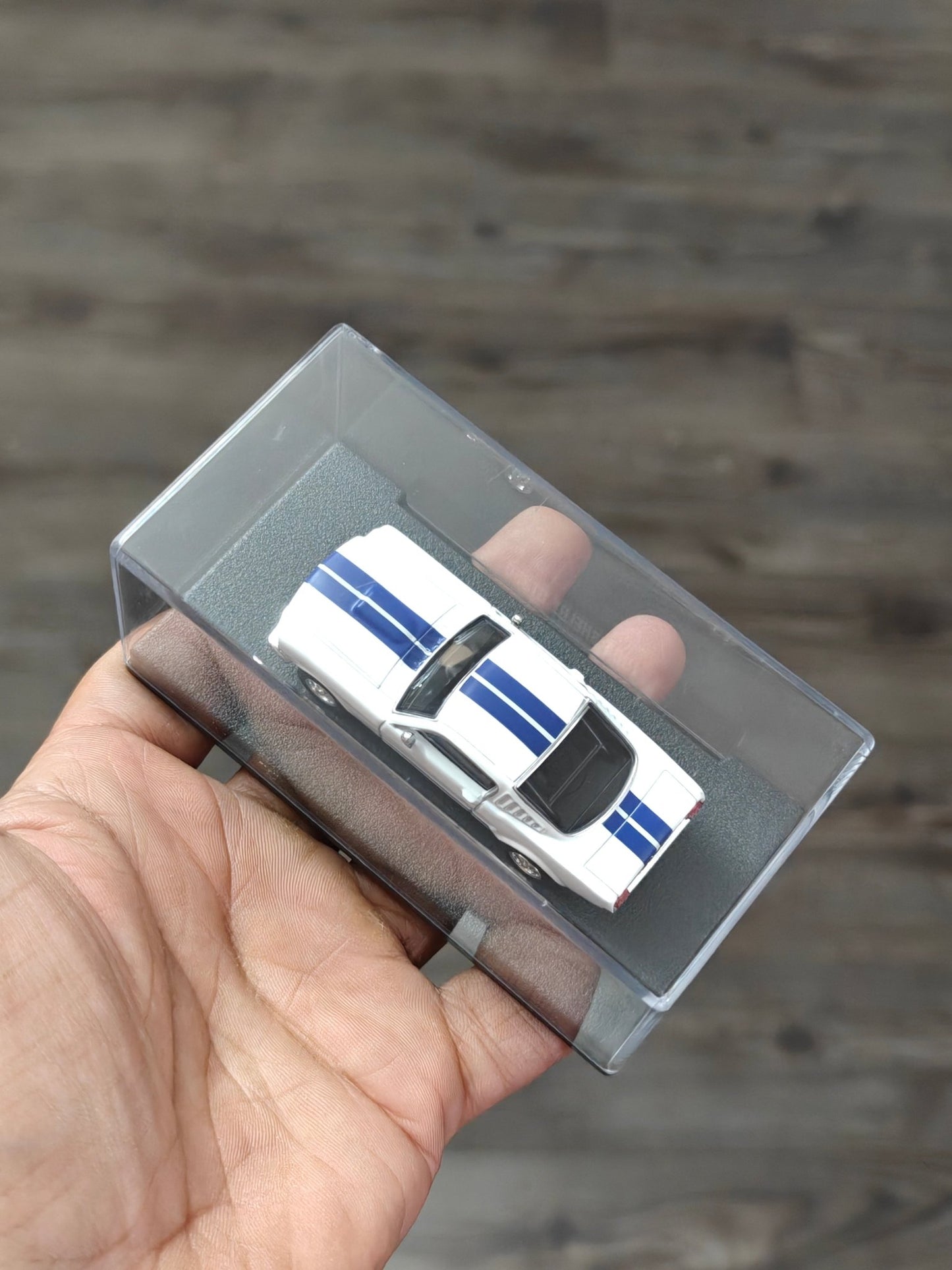 Majorette 1965 Ford Mustang Shelby GT350 With Acrylic Case (Uncarded New) - Kinder Logs