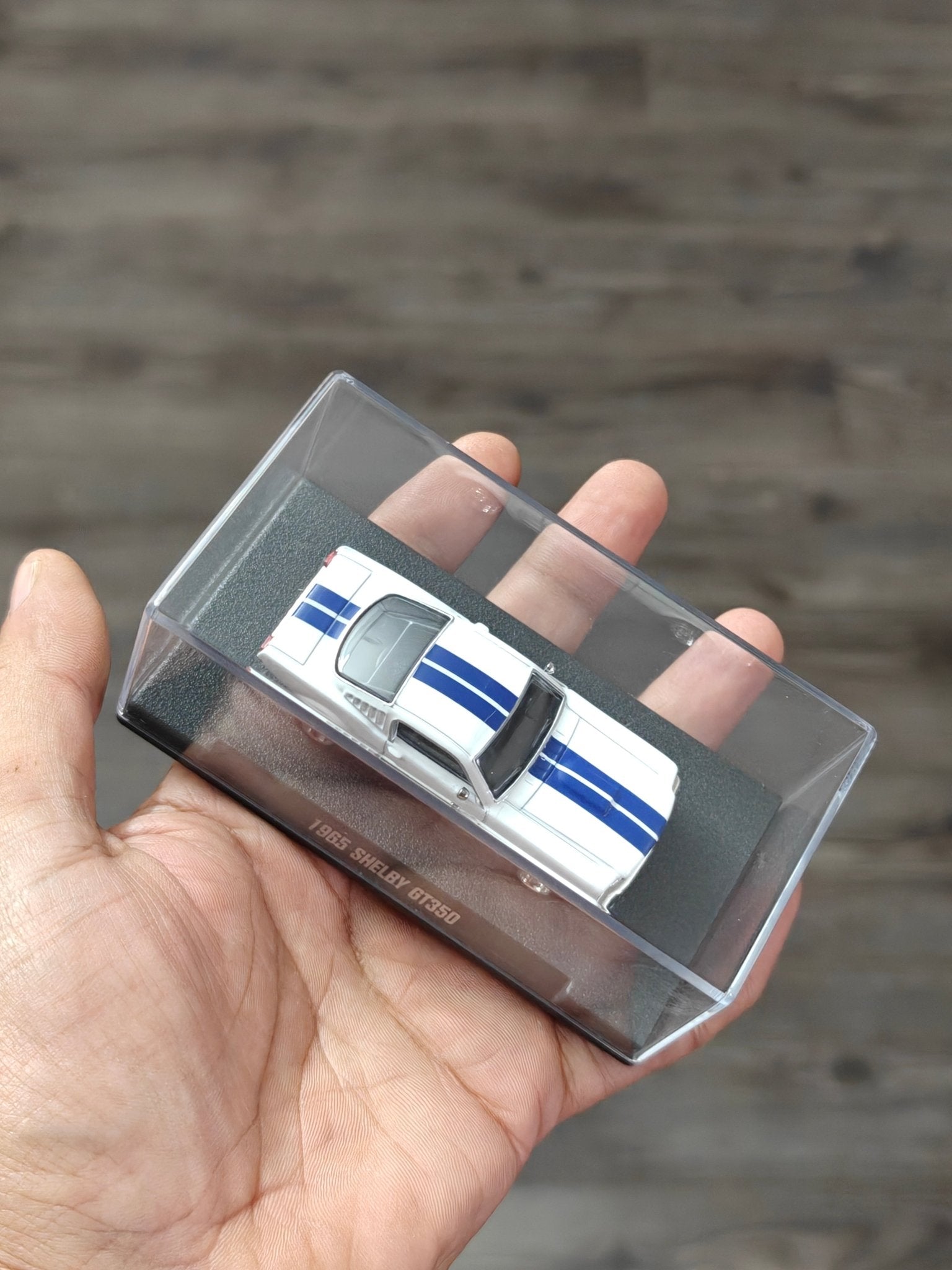 Majorette 1965 Ford Mustang Shelby GT350 With Acrylic Case (Uncarded New) - Kinder Logs