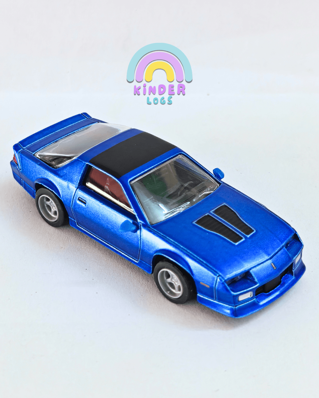 Majorette 1985 Chevrolet Camaro - Blue (Uncarded - New) - Kinder Logs