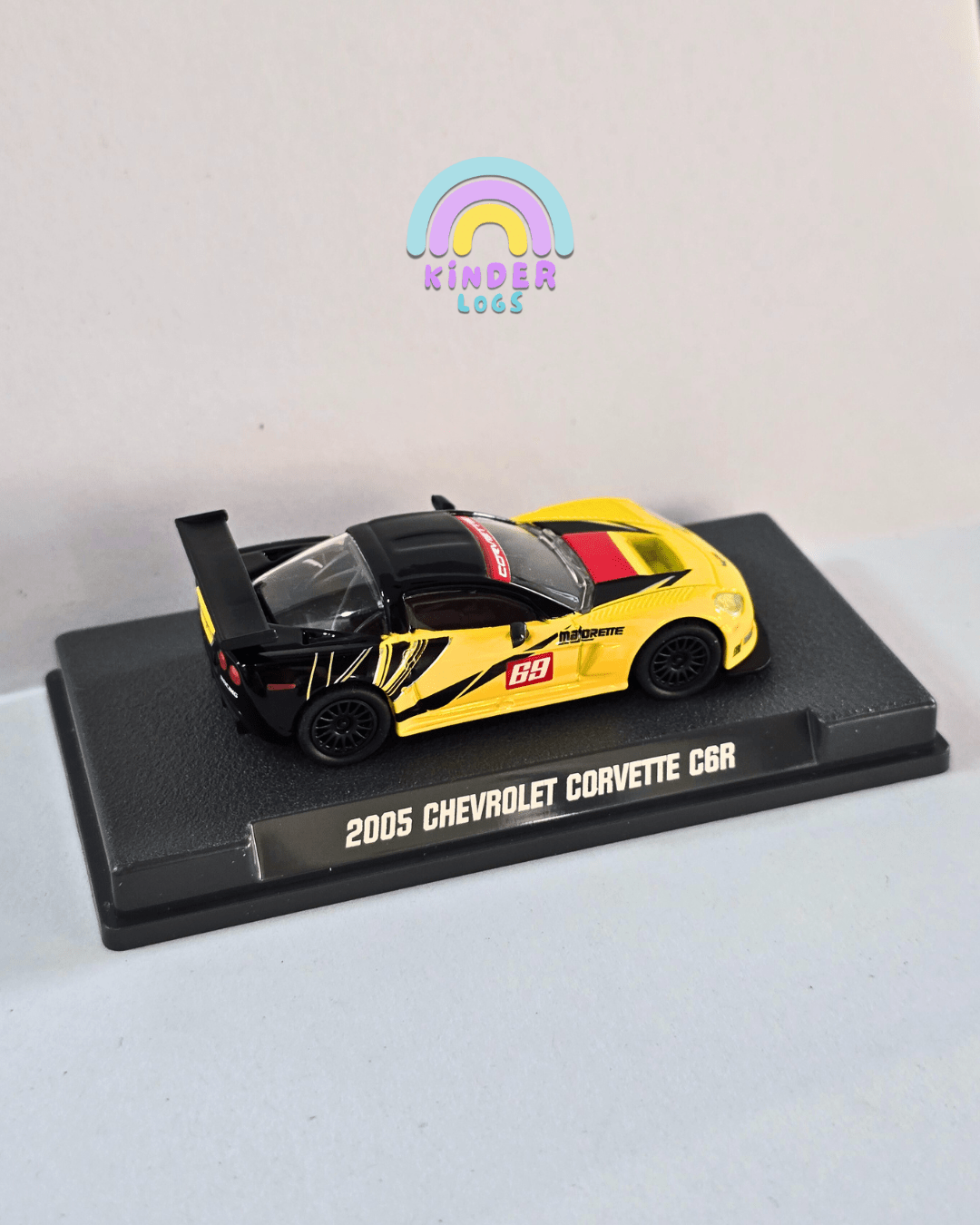 Majorette 2005 Chevrolet Corvette C6R With Acrylic Case (Uncarded New) - Kinder Logs