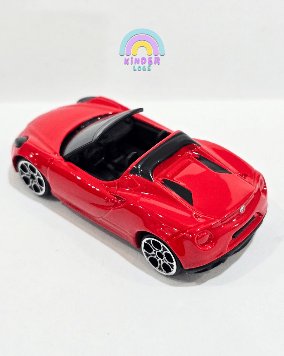 Majorette Alfa Romeo 4C Spider - Red (Uncarded) - Kinder Logs