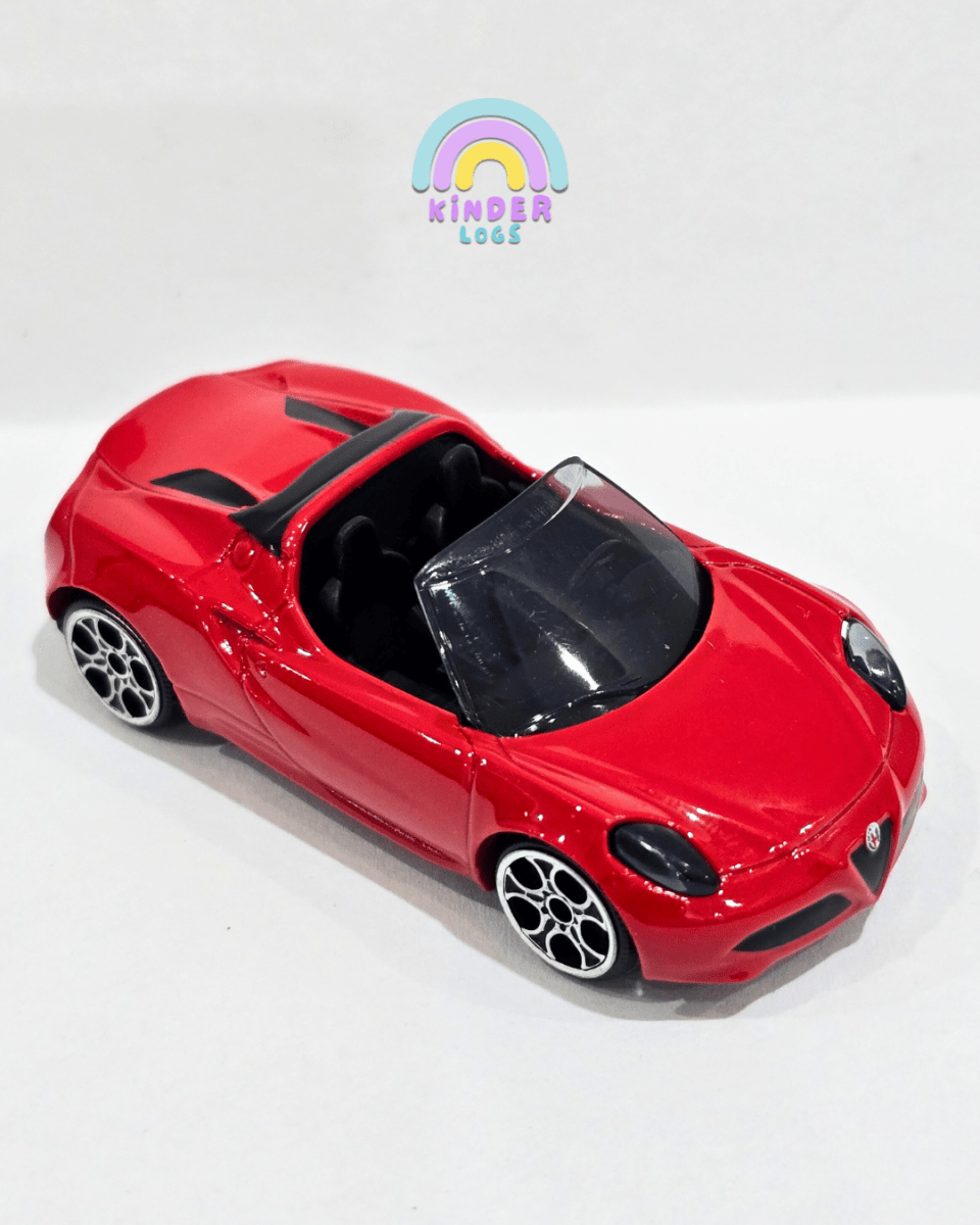 Majorette Alfa Romeo 4C Spider - Red (Uncarded) - Kinder Logs