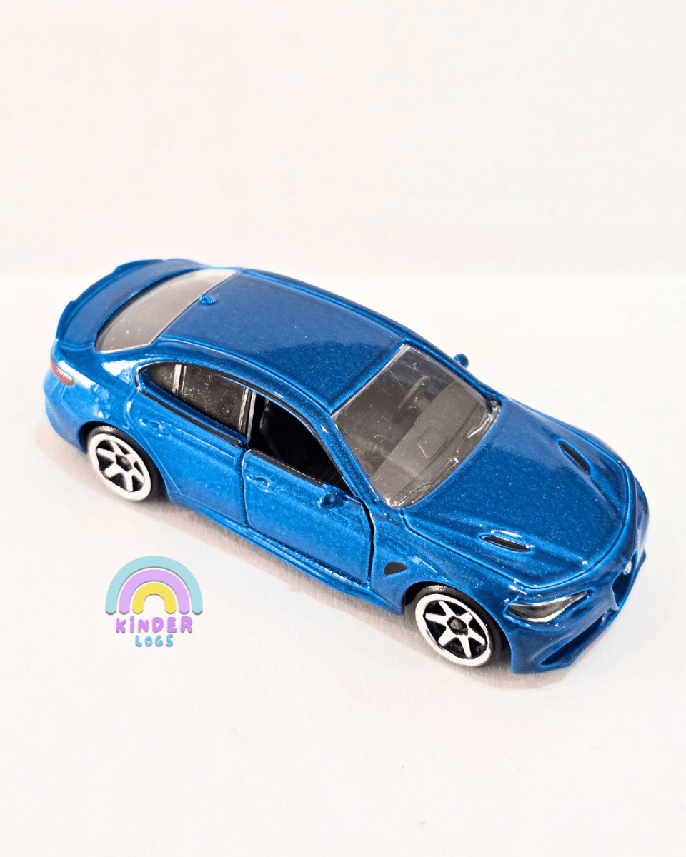 Majorette Alfa Romeo Giulia - Blue (Uncarded) - Kinder Logs