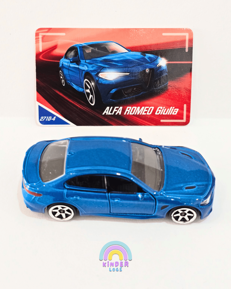 Majorette Alfa Romeo Giulia - Blue (Uncarded) - Kinder Logs