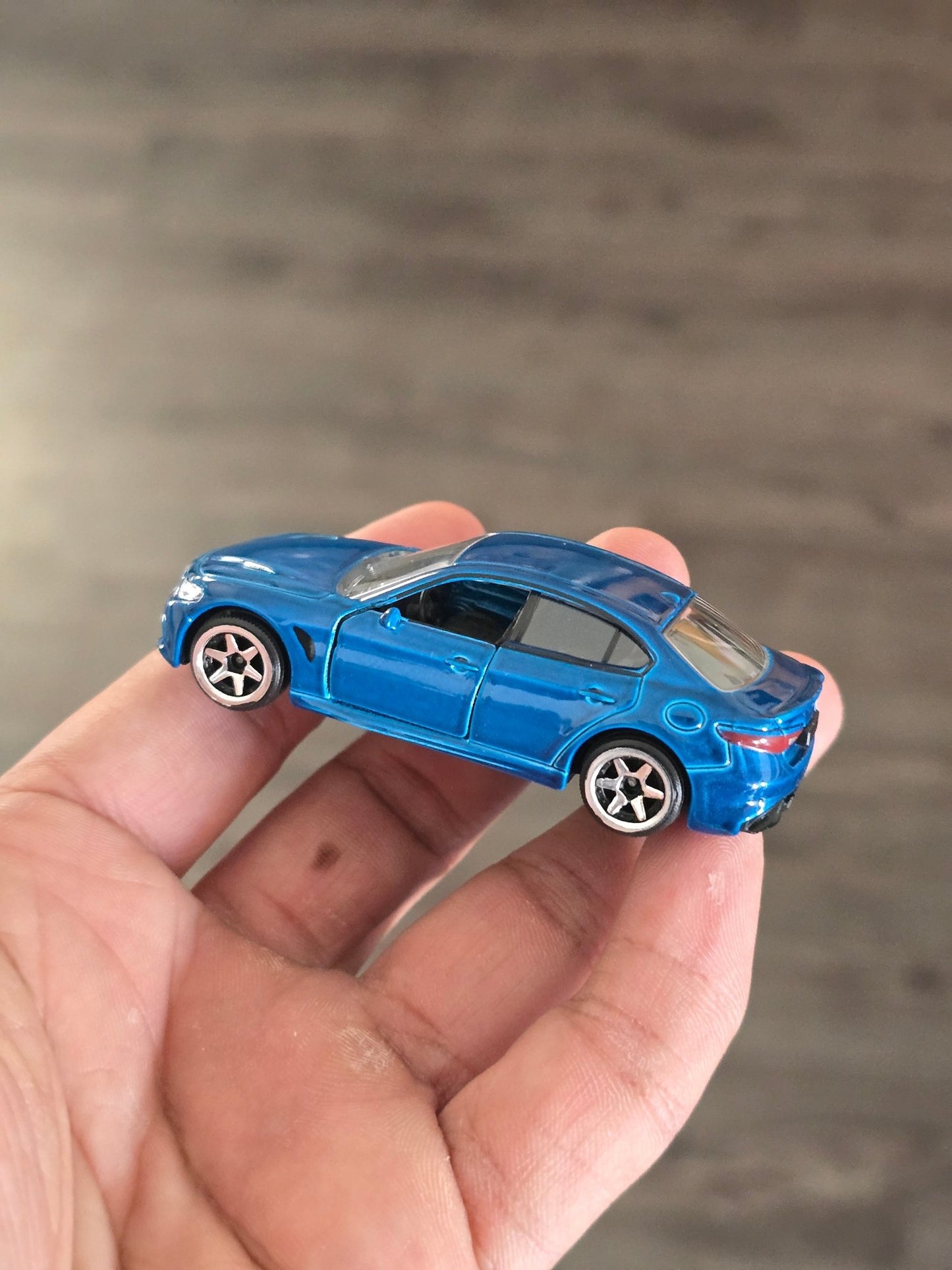 Majorette Alfa Romeo Giulia - Blue (Uncarded - New) - Kinder Logs