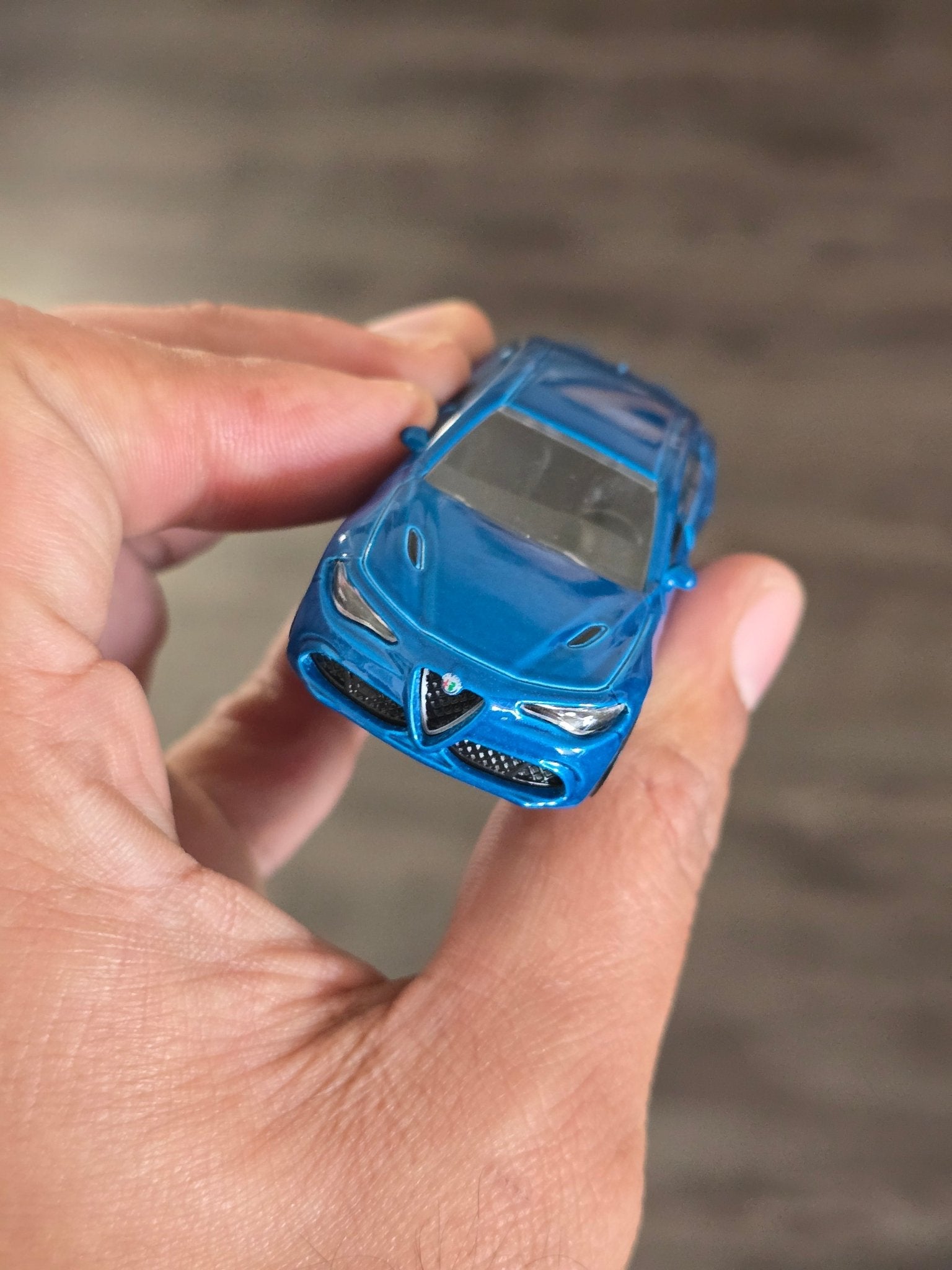 Majorette Alfa Romeo Giulia - Blue (Uncarded - New) - Kinder Logs