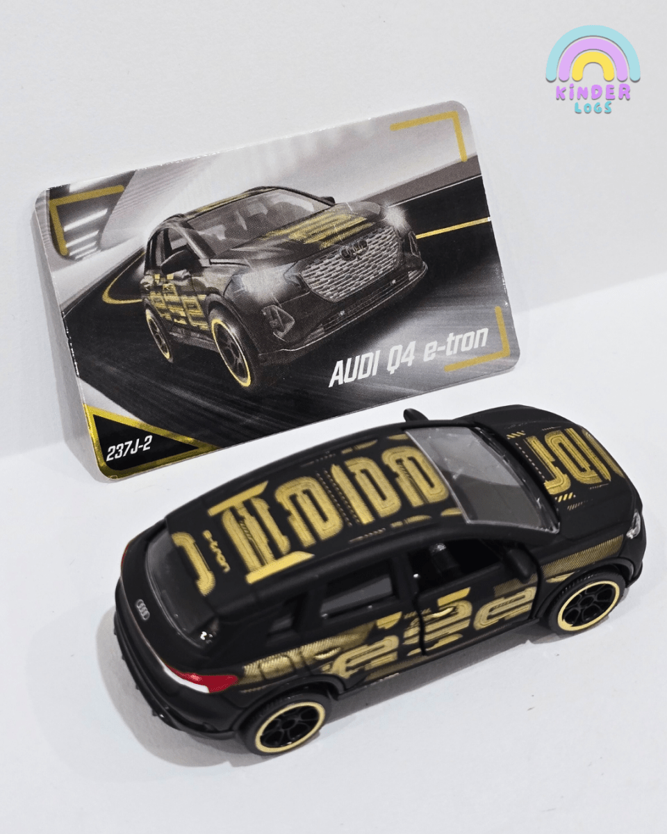 Majorette Audi Q4 e - TRON - Black - Gold (Uncarded) - Kinder Logs