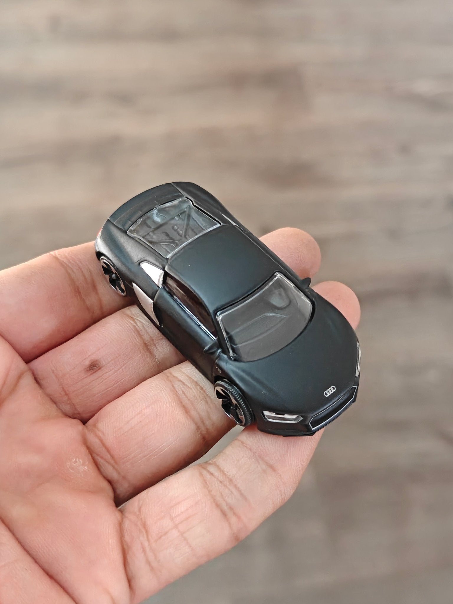 Majorette Audi R8 Coupe Black Edition (Uncarded - New) - Kinder Logs